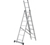 Лестница-стремянка трехсекционная Alumet H3 5309, алюминиевая, 3 x 9 ступеней, 2,53 - 5,62 м